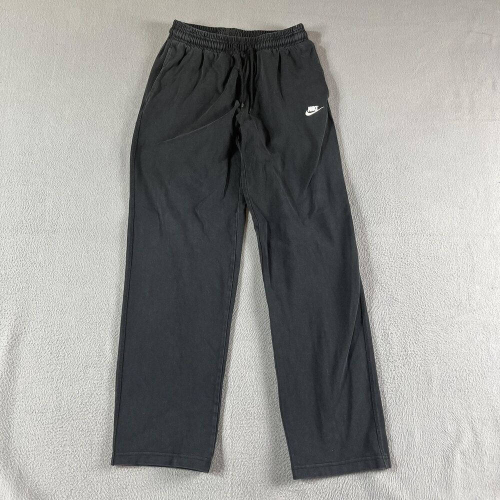 Nike Sweatpants Mens Small Black Fleece Elastic Waist Straight Leg FQ4332-010